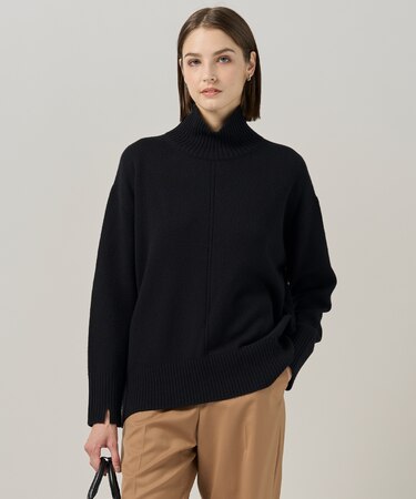 【新色追加・洗える】ソフトカシミヤミックス ハイネックニット