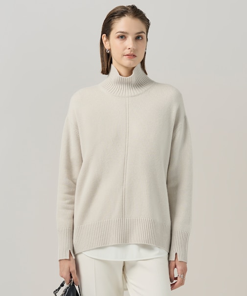 【新色追加】ソフトカシミヤミックス ハイネックニット