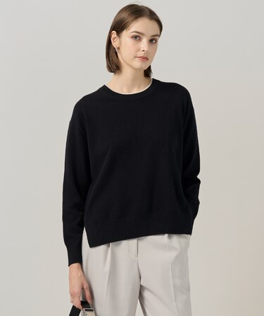 【新色追加・洗える】ソフトカシミヤミックス クルーネックニット