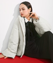 【WEB限定カラーあり・撥水加工】ADSダウン フーデットミドル丈コート