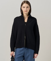 【洗える】ソフトカシミヤミックス ニットトラックジャケット