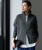 【新色追加・洗える】ソフトカシミヤミックス ニットトラックジャケット