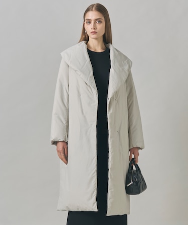 【撥水加工】ADS ダウン ショールカラーロングコート