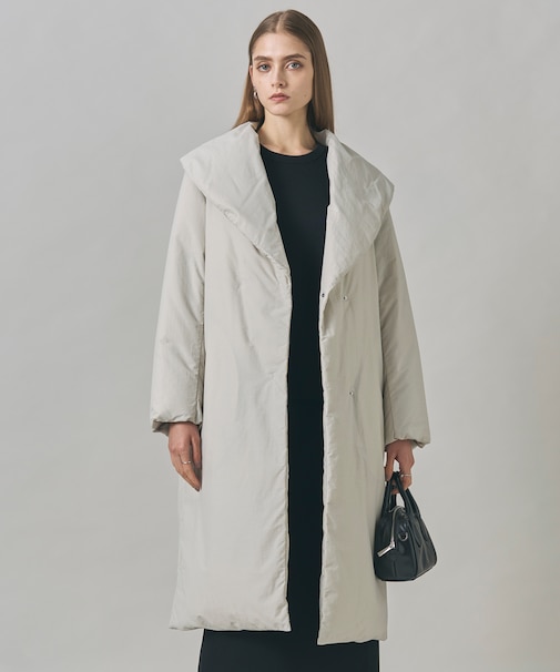 【撥水加工】ADS ダウン ショールカラーロングコート