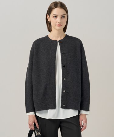 ミルドウール ニットブルゾン