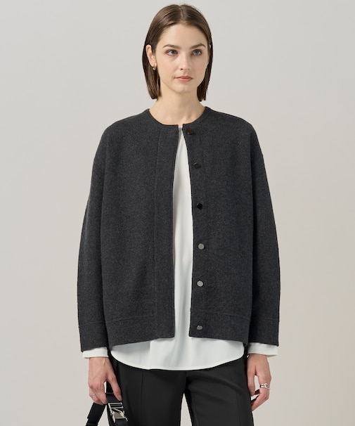 ミルドウール ニットブルゾン