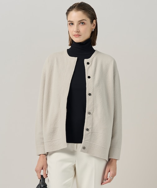 ミルドウール ニットブルゾン