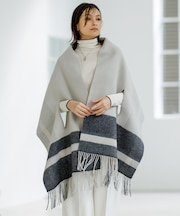 【リバーシブル可】アイレット 大判ストール