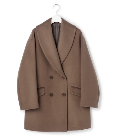 【WEB&一部店舗限定】WooloopShortBeaver ショールカラーコート