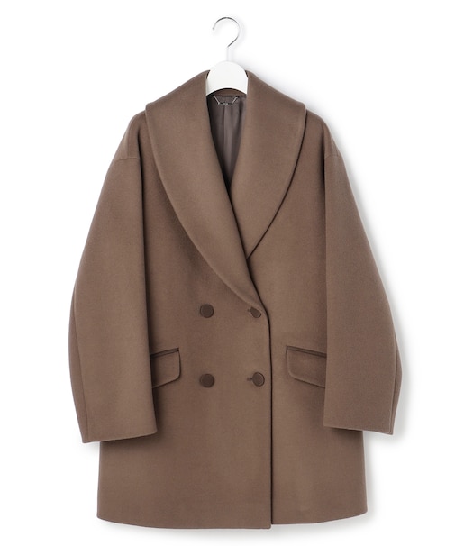 【WEB&一部店舗限定】WooloopShortBeaver ショールカラーコート