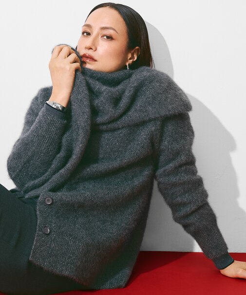 【30th ANNIVERSARY】ルレックスフォックスアルパカ Vネックカーディガン