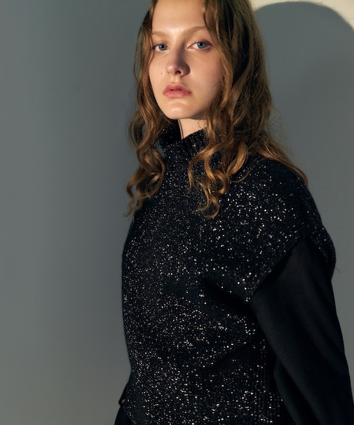 【30th ANNIVERSARY】 カシミヤブレンドルレックス ハイネックニットベスト