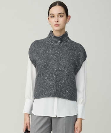 【30th ANNIVERSARY】 カシミヤブレンドルレックス ハイネックニットベスト