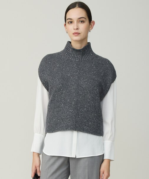 【30th ANNIVERSARY】 カシミヤブレンドルレックス ハイネックニットベスト