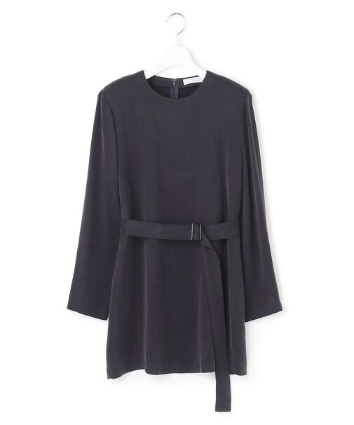 【WEB＆一部店舗限定】BrightCupraSatin チュニックブラウス