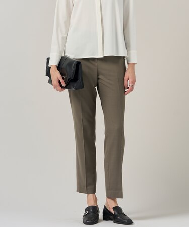 【UVカット・洗える】ウール2WAYストレッチ スティックパンツ