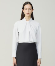 ストレッチジョーゼット ボウタイライク ブラウス