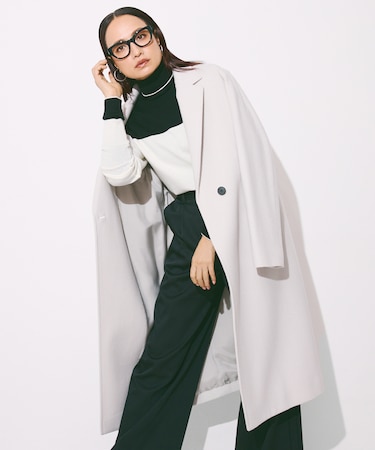 ウールカシミヤメルトン チェスターコート