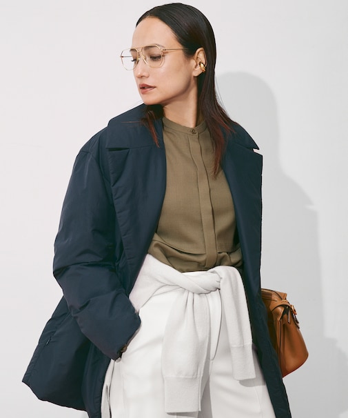 アルタニカツイル バンドカラーブラウス