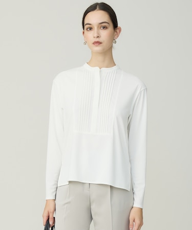 イージージョーゼット ピンタックカットソー