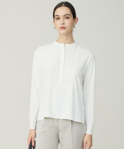 イージージョーゼット ピンタックカットソー