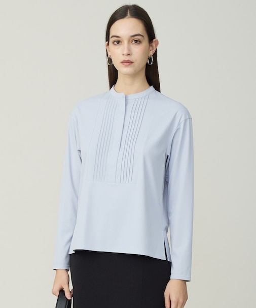 イージージョーゼット ピンタックカットソー