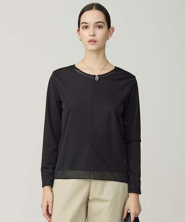 イージージョーゼット シアーレイヤードカットソー