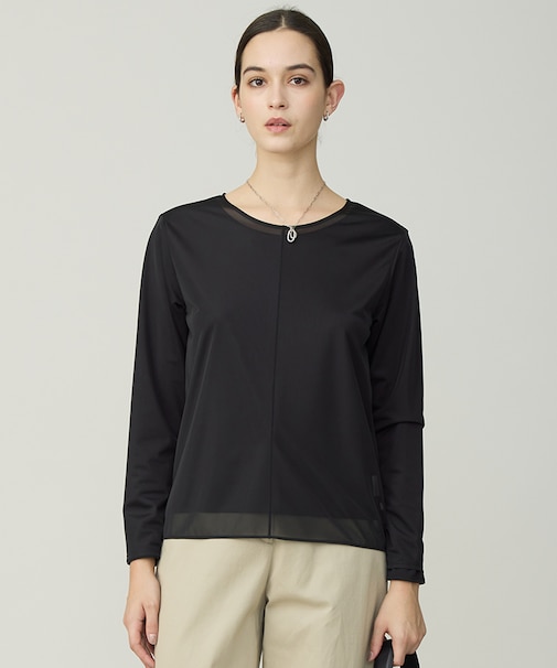 イージージョーゼット シアーレイヤードカットソー