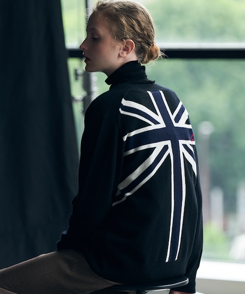 30th ANNIVERSARY】 カシミヤブレンド ユニオンジャックカーディガン