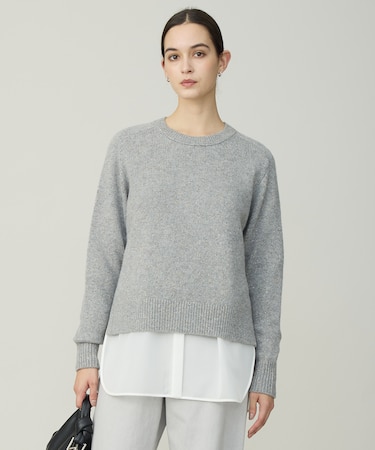 シャインノットカシミヤブレンド プルオーバーニット