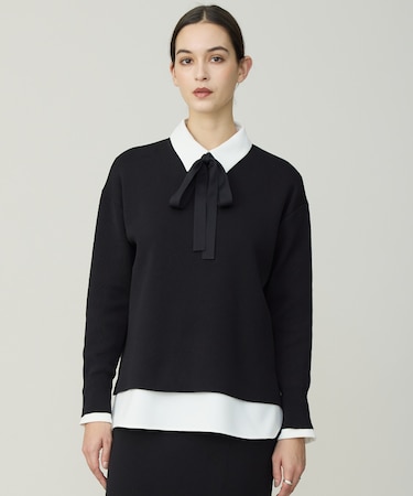 コットンポリエステルスムース  プルオーバー ニット