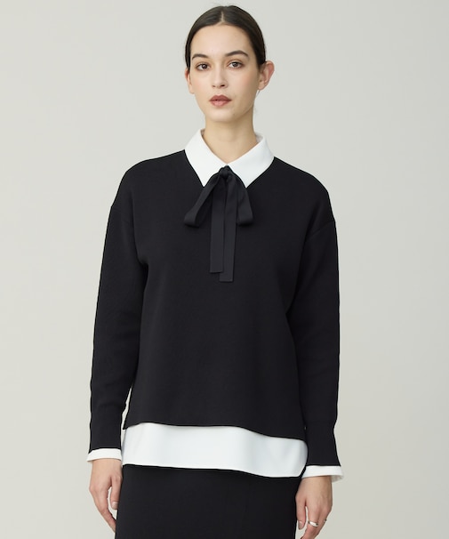 コットンポリエステルスムース  プルオーバー ニット