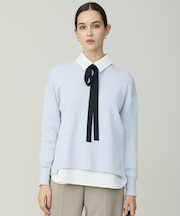 コットンポリエステルスムース  プルオーバー ニット