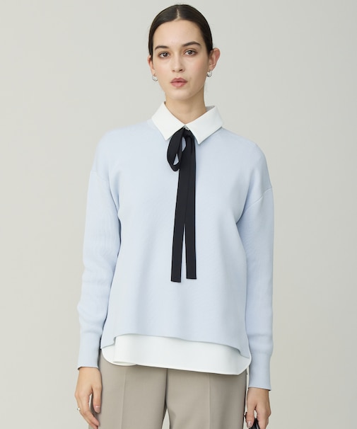 コットンポリエステルスムース  プルオーバー ニット