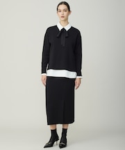 コットンポリエステルスムース ニットスカート