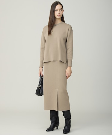 コットンポリエステルスムース ニットスカート