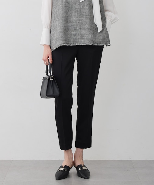 アセテートダブルサテン スティックパンツ