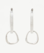 チェーンフープピアス