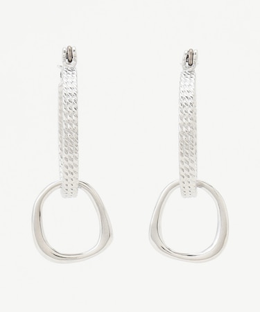 チェーンフープピアス