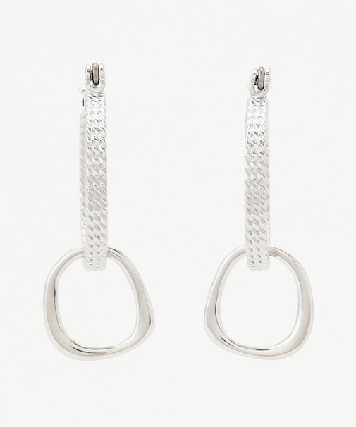 チェーンフープピアス