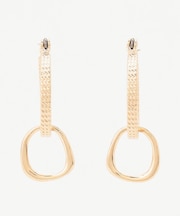 チェーンフープピアス