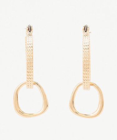 チェーンフープピアス