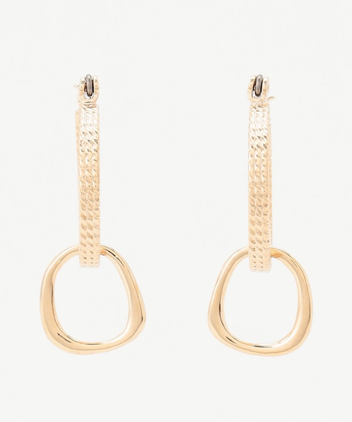 チェーンフープピアス