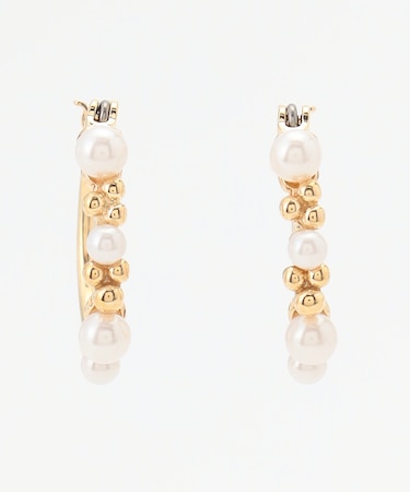 メタルパールコンビピアス