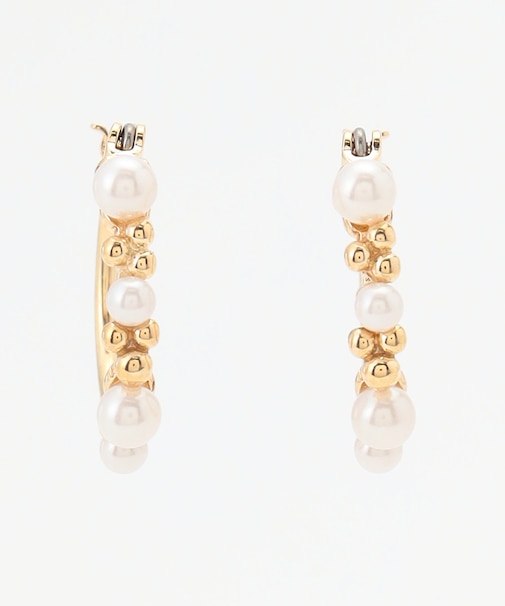 メタルパールコンビピアス