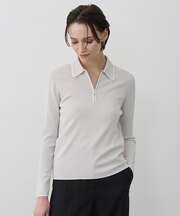 シンセティックフルニードル ハーフジップニット