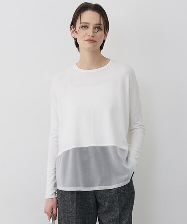 ヴィスコースワイド シアーコンビプルオーバー