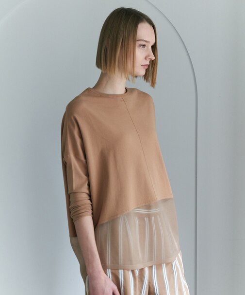 ヴィスコースワイド シアーコンビプルオーバー