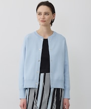 コットンポリエステルスムース カーディガン