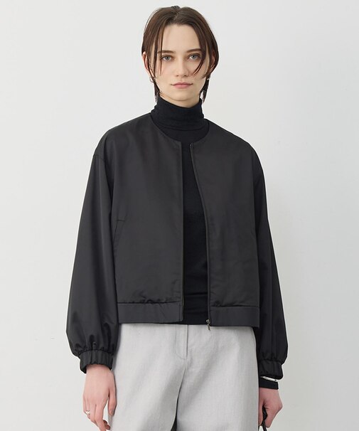 【2WAY】 ダルグロッシーサテン ボウタイ付きブルゾン
